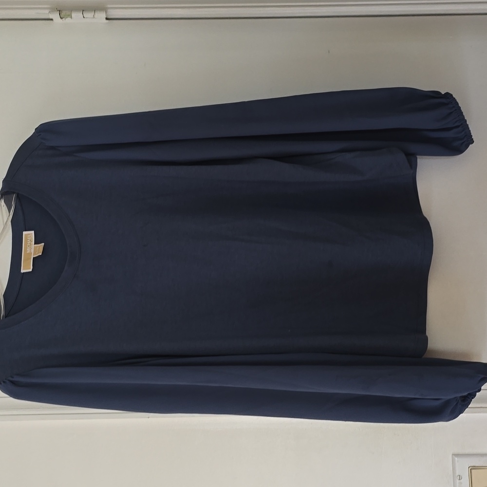 Michael Kors Navy Long Sleeve Blouse